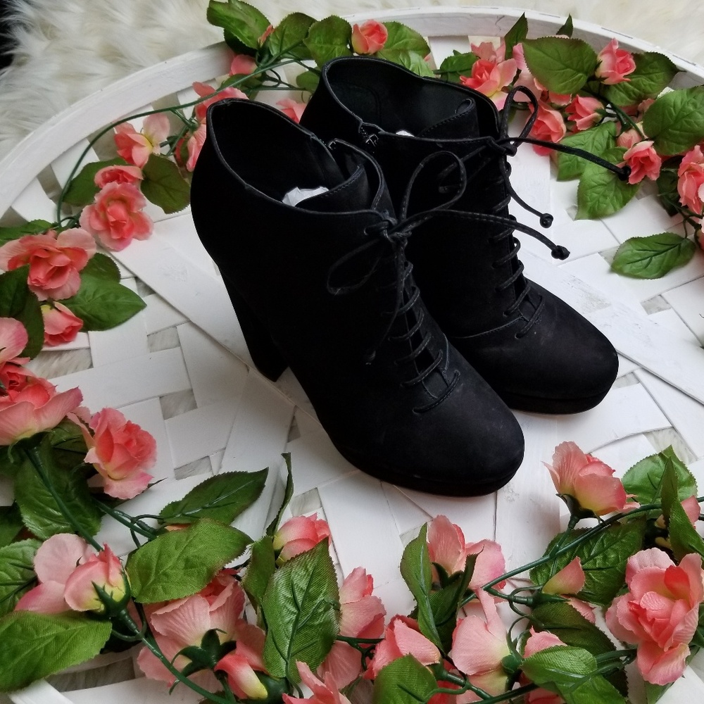 Steve Madden 9 suede black booty Jolte platform - Picture 3 of 8